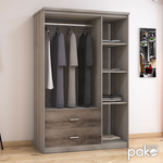 Ντουλάπα Ρούχων Τρίφυλλη Olympus Pakoworld Χρώμα Castillo-Toro 120x57x183εκ