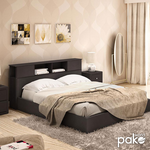 Κρεβάτι Διπλό Olympus Pakoworld Χρώμα Wenge 160x200εκ