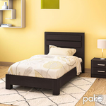 Κρεβάτι Μονό Olympus Pakoworld σε Χρώμα Wenge 100x200εκ