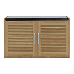 Παπουτσοθήκη-Σκαμπό Crispy Pakoworld 9 Ζεύγων Χρώμα Sonoma με Μαξιλάρι 94x34,5x60εκ