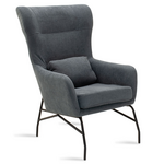 Πολυθρόνα - Μπερζέρα Rimbo Pakoworld με Ύφασμα Γκρι 66x81x102εκ