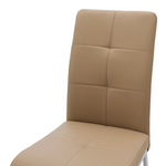 Καρέκλα Ariadne Pakoworld pu Μόκα-Πόδι Χρωμίου