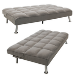 Καναπές-Κρεβάτι Rebel Pakoworld 3θέσιος με Ύφασμα Γκρι 189x92x82εκ