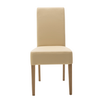 Καρέκλα Ditta Pakoworld pu Εκρού- Πόδι Μασίφ Ξύλο Sonoma