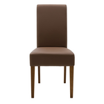 Καρέκλα Ditta Pakoworld pu Ανοικτό Καφέ-Πόδι Μασίφ Ξύλο Καρυδί