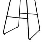 Σκαμπό Μπαρ Seth Pakoworld Μέταλλο Μαύρο-Μαξιλάρι pvc Μαύρο