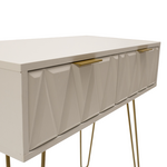 Κονσόλα Isla Pakoworld Χρώμα Λευκό Painting-Χρυσό 80x39x74εκ