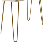 Κονσόλα Isla Pakoworld Χρώμα Λευκό Painting-Χρυσό 80x39x74εκ