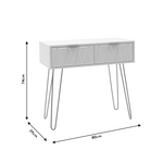 Κονσόλα Isla Pakoworld Χρώμα Λευκό Painting-Χρυσό 80x39x74εκ