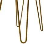 Κομοδίνο Isla Pakoworld Χρώμα Λευκό Painting-Χρυσό 42x35x55εκ