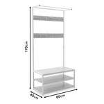 Έπιπλο Εισόδου Πορτ Μαντώ Ralph Pakoworld mdf Φυσικό-Λευκό 80x40x170εκ