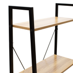 Βιβλιοθήκη Ramon Pakoworld Φυσικό-Μαύρο 60x23x145,5εκ