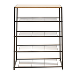 Παπουτσοθήκη Ramon Pakoworld 12 Ζευγών Φυσικό-Μαύρο 63x30x83εκ