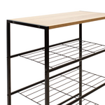 Παπουτσοθήκη Ramon Pakoworld 12 Ζευγών Φυσικό-Μαύρο 63x30x83εκ