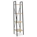 Βιβλιοθήκη Ramon Pakoworld Φυσικό-Μαύρο 34x32,5x148εκ