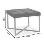 Σκαμπό Luisa Pakoworld Μεταλλικό Χρυσό-Βελούδο Σάπιο Μήλο 40x40x30εκ