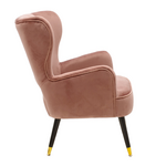 Πολυθρόνα - Μπερζέρα Lark Pakoworld Βελούδο Σάπιο Μήλο 65x74x90εκ