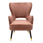 Πολυθρόνα - Μπερζέρα Lark Pakoworld Βελούδο Σάπιο Μήλο 65x74x90εκ