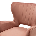 Πολυθρόνα - Μπερζέρα Lark Pakoworld Βελούδο Σάπιο Μήλο 65x74x90εκ