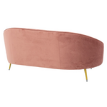 Καναπές 3θέσιος Amora Pakoworld Βελούδο Σάπιο Μήλο-Χρυσό 180x81x77εκ