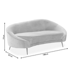 Καναπές 3θέσιος Amora Pakoworld Βελούδο Σάπιο Μήλο-Χρυσό 180x81x77εκ