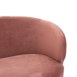 Καναπές 2θέσιος Gloria Pakoworld Βελούδο Σάπιο Μήλο-Χρυσό 132x82x83εκ