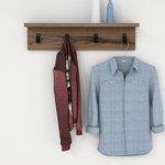 Κρεμάστρα Mulan Pakoworld Χρώμα Καρυδί 60x16x14.5εκ