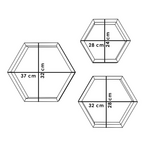 Ραφιέρα Τοίχου Valis Pakoworld Τριών Τεμαχίων Χρώμα Καρυδί 37x9x32εκ