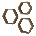 Ραφιέρα Τοίχου Valis Pakoworld Τριών Τεμαχίων Χρώμα Καρυδί 37x9x32εκ