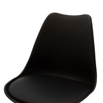 Καρέκλα Caron Pakoworld pp Μαύρο-Φυσικό Πόδι