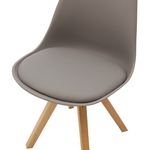 Καρέκλα Caron Pakoworld pp Γκρι-Φυσικό Πόδι