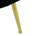 Πολυθρόνα Daimon Pakoworld Βελούδο Μαύρο-Χρυσό 79x74x78εκ