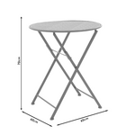 Τραπεζαρία Walen Pakoworld σετ 3τεμ Μέταλλο Μαύρο