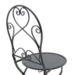 Τραπεζαρία Walen Pakoworld σετ 3τεμ Μέταλλο Μαύρο