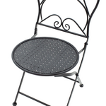 Τραπεζαρία Walen Pakoworld σετ 3τεμ Μέταλλο Μαύρο