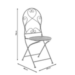 Τραπεζαρία Walen Pakoworld σετ 3τεμ Μέταλλο Λευκό