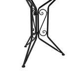 Τραπεζαρία Mosaic Pakoworld σετ 3τεμ Μέταλλο Μαύρο