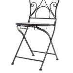 Τραπεζαρία Mosaic Pakoworld σετ 3τεμ Μέταλλο Μαύρο