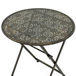 Τραπεζαρία Drill Pakoworld σετ 3τεμ Μέταλλο Χρώμα Χαλκού Antique