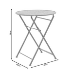 Τραπεζαρία Drill Pakoworld σετ 3τεμ Μέταλλο Χρώμα Χαλκού Antique