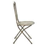 Τραπεζαρία Drill Pakoworld σετ 3τεμ Μέταλλο Χρώμα Χαλκού Antique