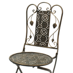 Τραπεζαρία Drill Pakoworld σετ 3τεμ Μέταλλο Χρώμα Χαλκού Antique