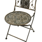 Τραπεζαρία Drill Pakoworld σετ 3τεμ Μέταλλο Χρώμα Χαλκού Antique