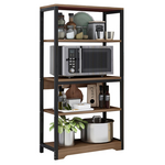 Ραφιέρα Επιδαπέδια Obra Pakoworld Μέταλλο Καρυδί-Μαύρο 60x30x126εκ