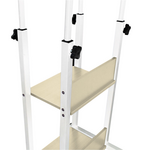 Βοηθητικό Τραπέζι Babs Pakoworld Τροχήλατο Λευκό-Φυσικό 60x40x86εκ