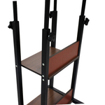 Βοηθητικό Τραπέζι Babs Pakoworld Τροχήλατο Καρυδί-Μαύρο 60x40x86εκ