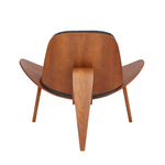 Πολυθρόνα Vilma Pakoworld pu Μαύρο- Plywood Καρυδί 90x73x75εκ