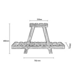Ραφιέρα-Σταντ Φυτών Tisa Pakoworld Ξύλο Καφέ 75x25x49εκ