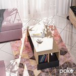 Τραπέζι Σαλονιού Naya Pakoworld Φυσικό-Ανθρακί 93x46x43εκ