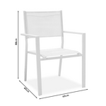 Πολυθρόνα Moly Pakoworld Αλουμίνιο Μαύρο Textilene Ανθρακί